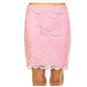 Fashionazzle Women's Floral Lace Mini Skirt w/ Scalloped Hem-WORN ONCE LIKE NEW